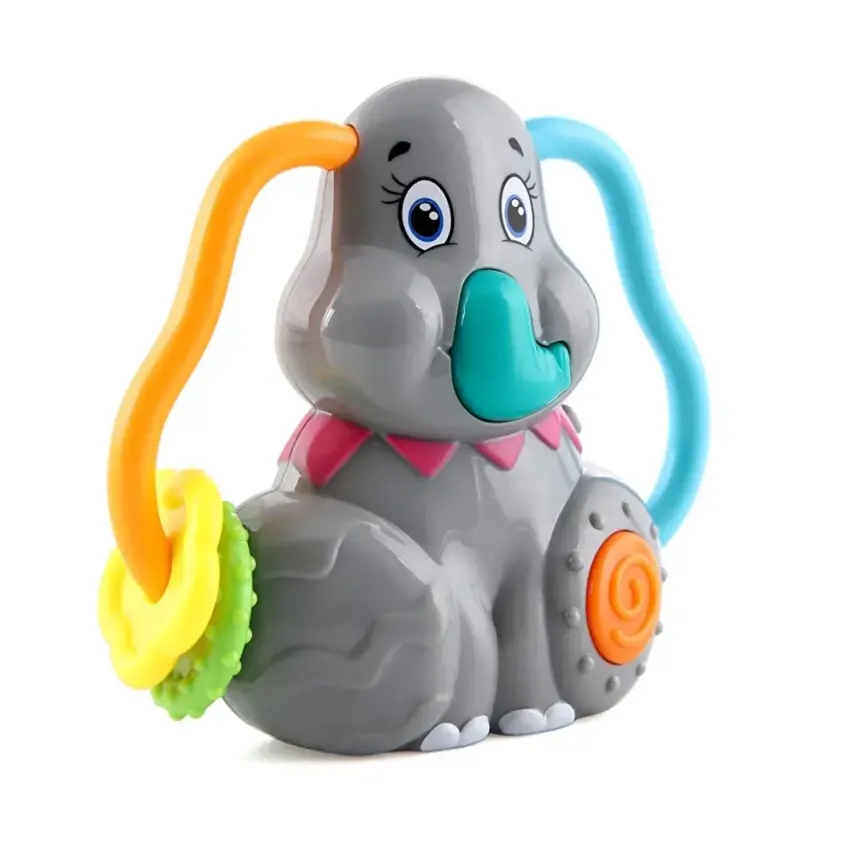 Minik Eller Müzikli Fil - Işıklı Müzikli Diş Kaşıyıcı ve Çıngırak - 4