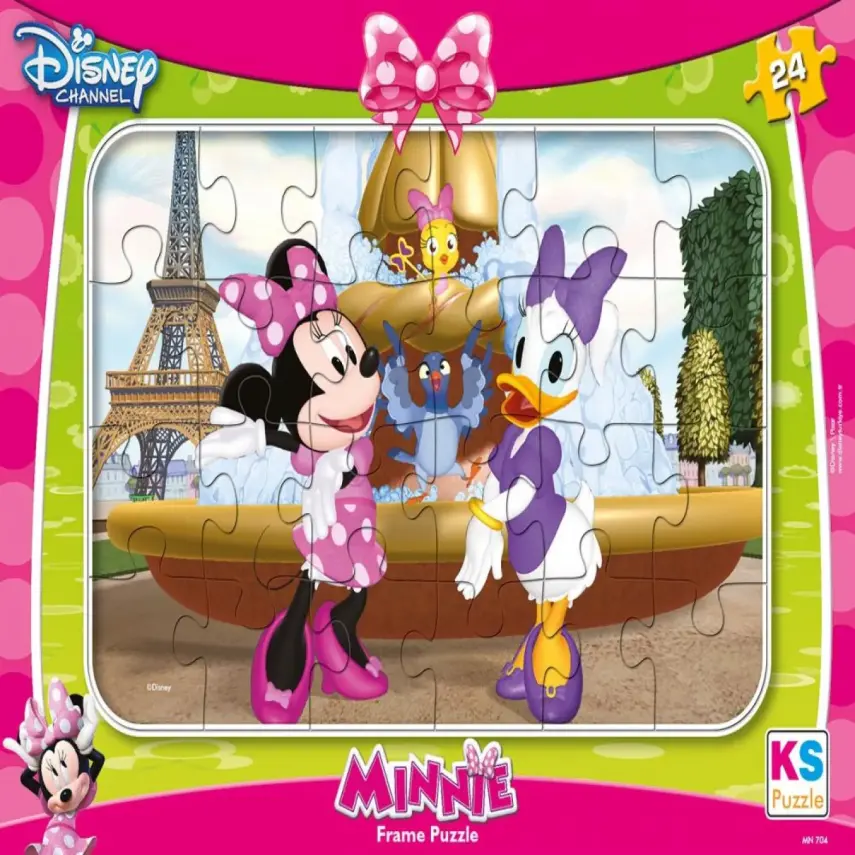 Minnie Disney Frame Puzzle 24 Parça - 1