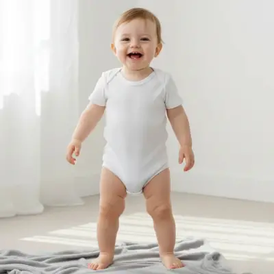 Mixi Baby %100 Pamuklu Çıtçıtlı Bebek Body Kısa Kol