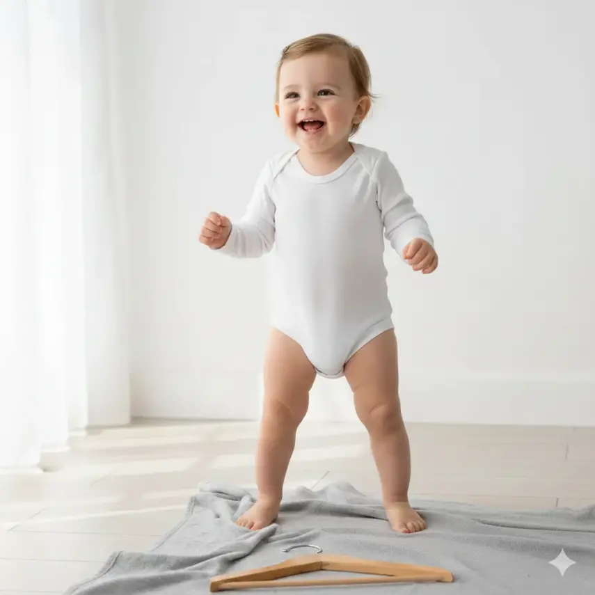 Mixi Baby %100 Pamuklu Çıtçıtlı Bebek Body Uzun Kol - 3