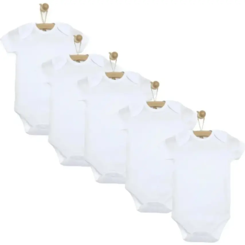 Mixi Baby 5li Beyaz Kısa Kollu Body Seti Ön Form - 1