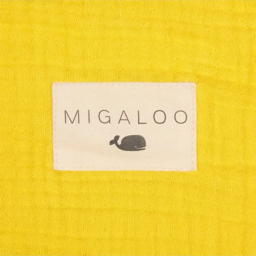 Mixi Baby Migaloo Dört Katlı Çok Amaçlı %100 Pamuklu Bebek Çocuk Müslin Örtü 90X120 Cm Hardal - 2