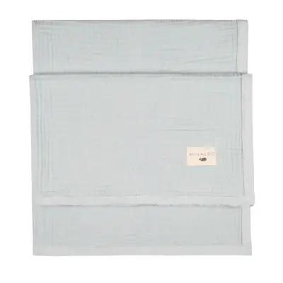 Mixi Baby Migaloo Dört Katlı Çok Amaçlı %100 Pamuklu Bebek Çocuk Müslin Örtü 90X120 Cm Mavi - 6