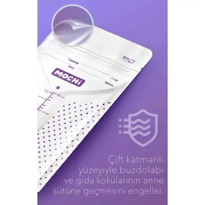 Mochi Anne Sütü Saklama Poşeti 200 ml 50li - 6