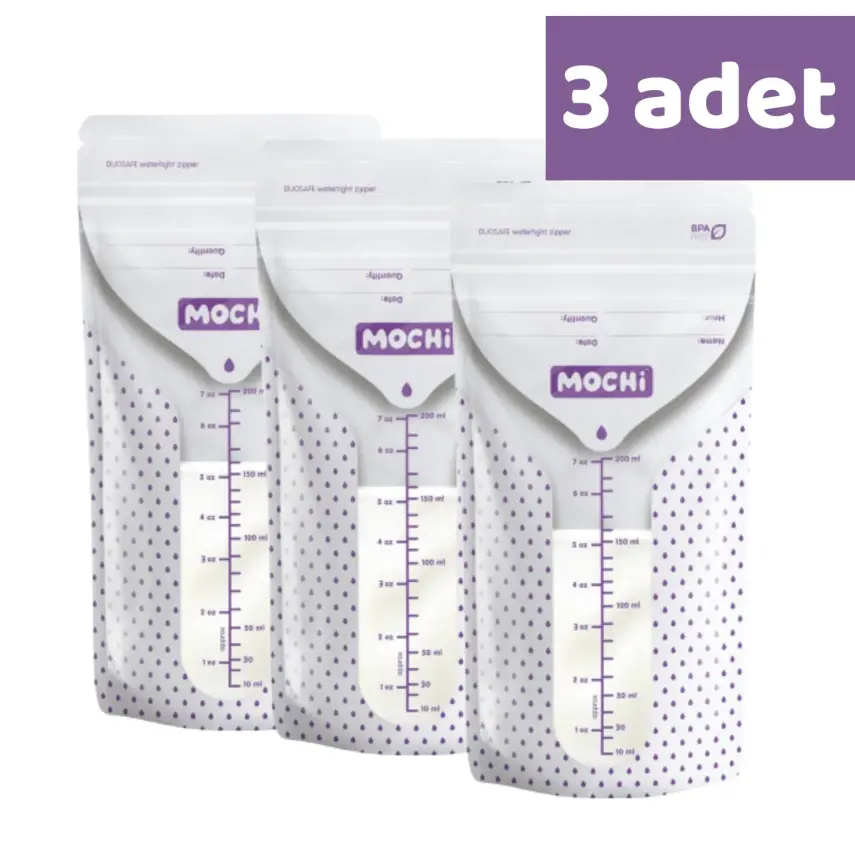 Mochi Anne Sütü Saklama Poşeti 200 ml 50li x 3 Adet - 1