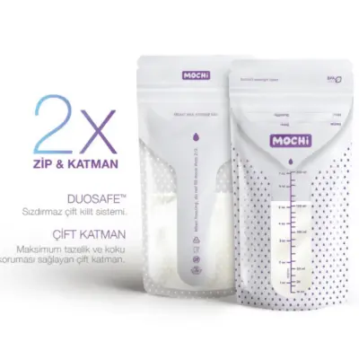 Mochi Anne Sütü Saklama Poşeti 200 ml 50li x 3 Adet (1)