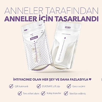 Mochi Anne Sütü Saklama Poşeti 25li (1)