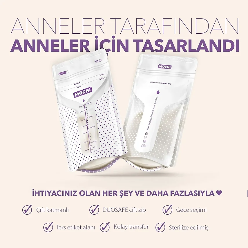 Mochi Anne Sütü Saklama Poşeti 25li - 2