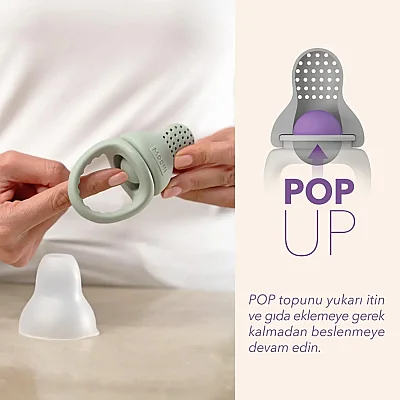 Mochi Pop-Up Gıda Emziği Mint (1)