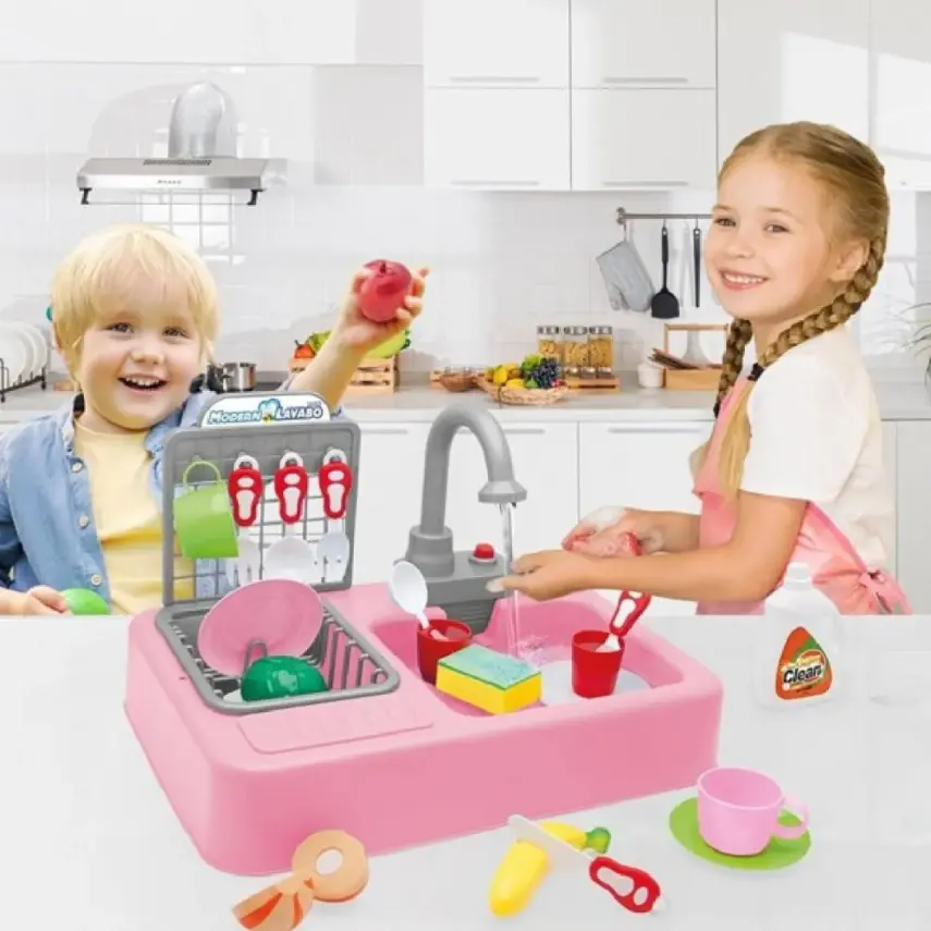 Modern Pilli Lavabo Pembe - 1