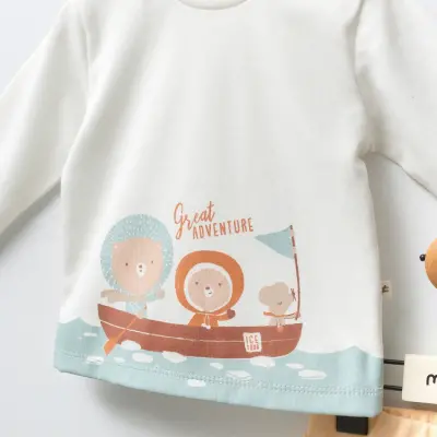Moi Noi 2Li Bebek Takım Balon Ekru Unisex (1)