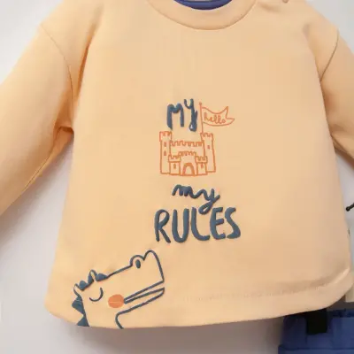 Moi Noi 2Li Erkek Bebek Takım Planet Sütlü Kahve - 2