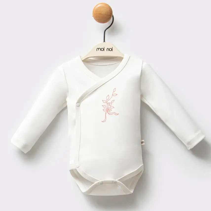 Moi Noi 2li Kız Bebek Body Flowers Somon - 2