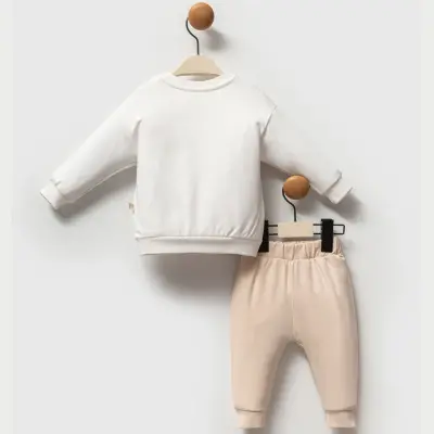 Moi Noi 2li Takım Tavşan Nakışlı Ekru - 3