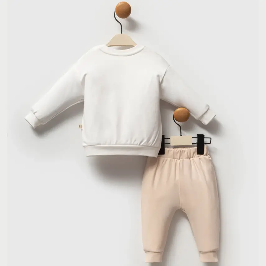 Moi Noi 2li Takım Tavşan Nakışlı Ekru - 3