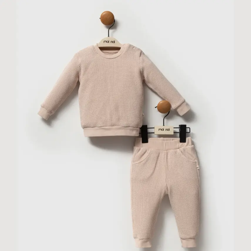 Moi Noi 2li Takım Waffle Bej - 7