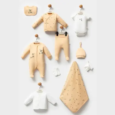 Moi Noi Bebek Hastane Çıkışı 10Lu Kuş Sarı Unisex