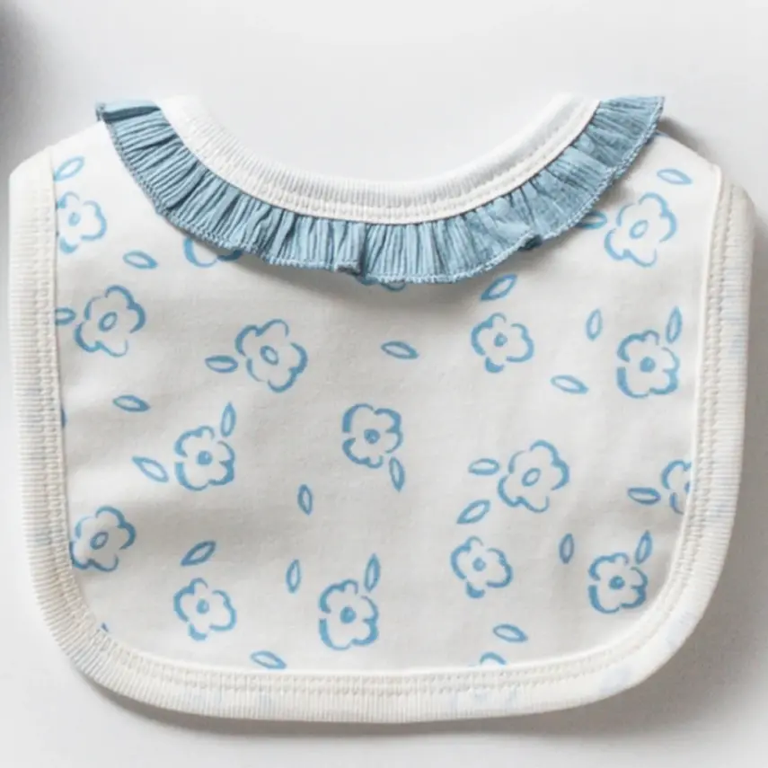 Moi Noi Bebek Önlük 2Li Mavi Unisex - 3
