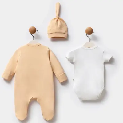 Moi Noi Bebek Tulum Takımı 3Lü Sonbahar Unisex (1)