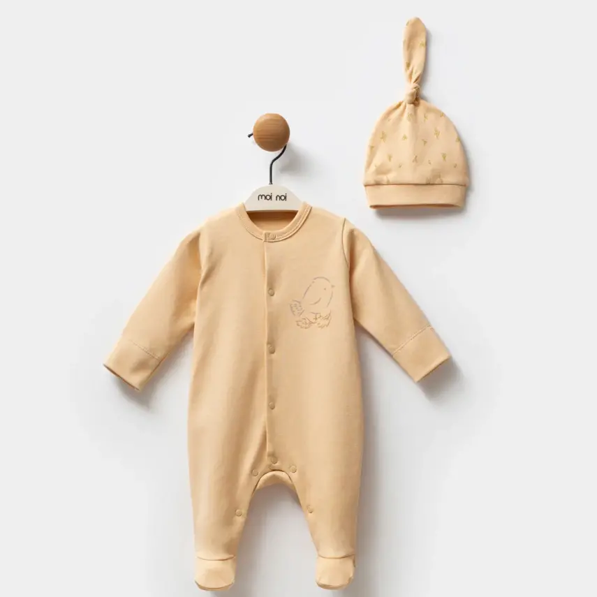 Moi Noi Bebek Tulum Takımı 3Lü Sonbahar Unisex - 4