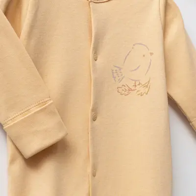 Moi Noi Bebek Tulum Takımı 3Lü Sonbahar Unisex - 5