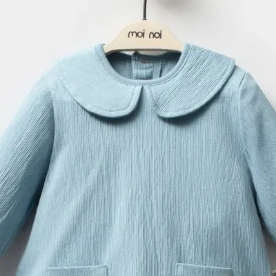 Moi Noi Cepli Bebe Yaka Bebek Elbise Ekru (1)