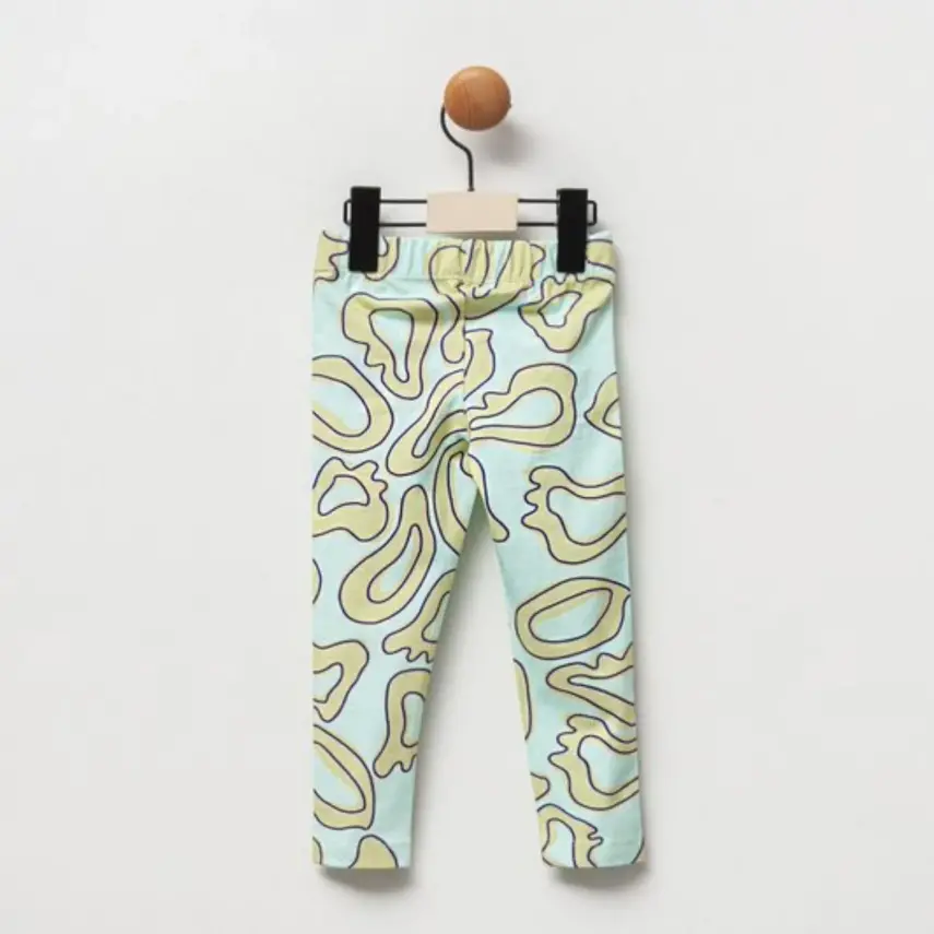 Moi Noi Çocuk Taytı Baskılı Mint - Yuvarlak - 2