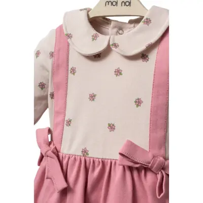 Moi Noi Elbise Bodyli Flowers Mürdüm (1)