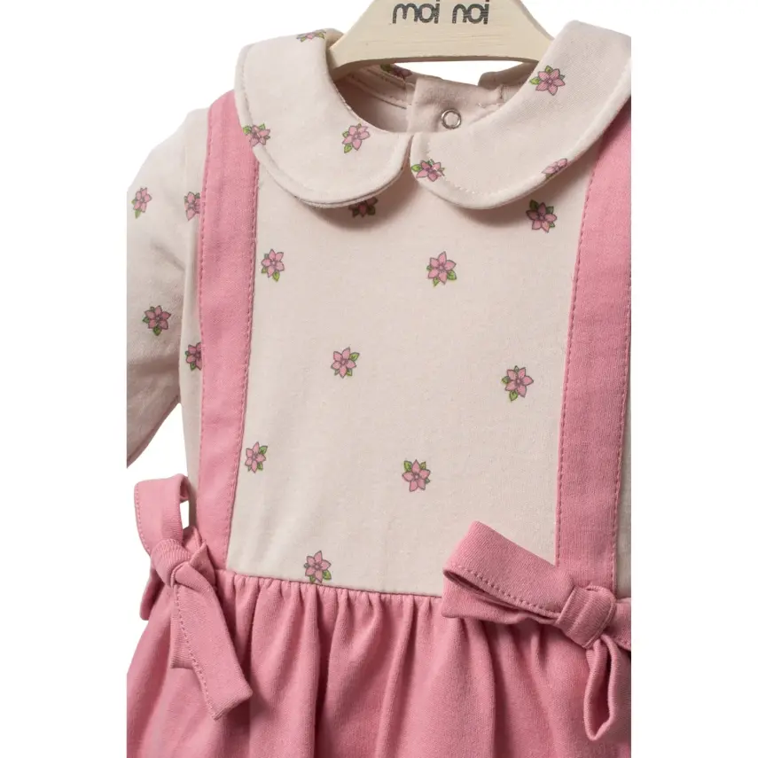 Moi Noi Elbise Bodyli Flowers Mürdüm - 7