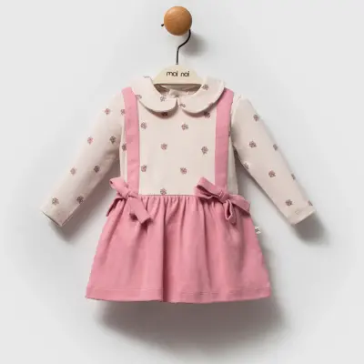 Moi Noi Elbise Bodyli Flowers Mürdüm - 8