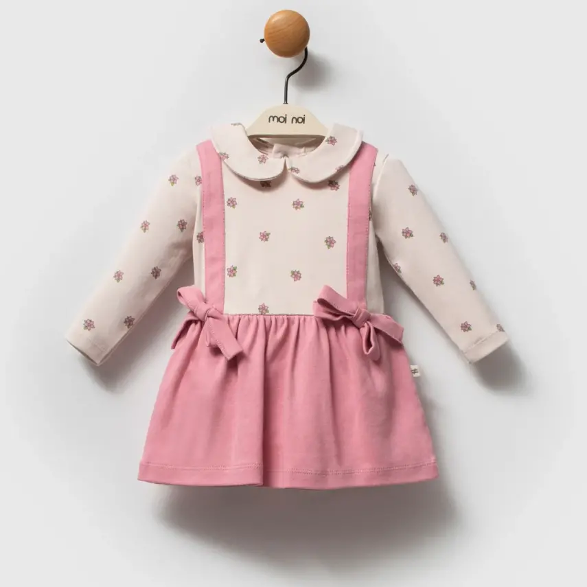 Moi Noi Elbise Bodyli Flowers Mürdüm - 8