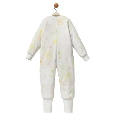 Moi Noi Fermuarlı Uzun Kollu Kışlık Bebek Çocuk Uyku Tulumu Çiçek 2,5 Tog - 3