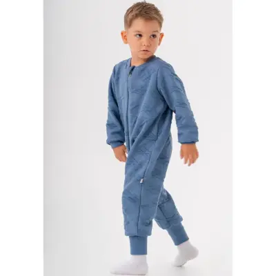 Moi Noi Fermuarlı Uzun Kollu Kışlık Bebek Çocuk  Uyku Tulumu Kapitone Mavi 2,5 Tog - 19