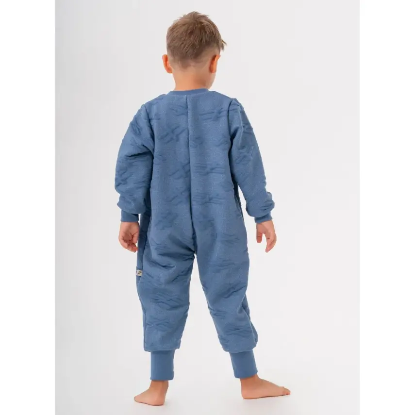 Moi Noi Fermuarlı Uzun Kollu Kışlık Bebek Çocuk  Uyku Tulumu Kapitone Mavi 2,5 Tog - 13