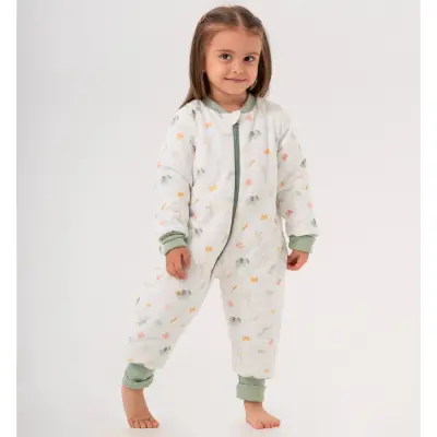 Moi Noi Fermuarlı Uzun Kollu Kışlık Bebek Çocuk Uyku Tulumu Safari 2,5 Tog - 2