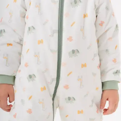 Moi Noi Fermuarlı Uzun Kollu Kışlık Bebek Çocuk Uyku Tulumu Safari 2,5 Tog - 4