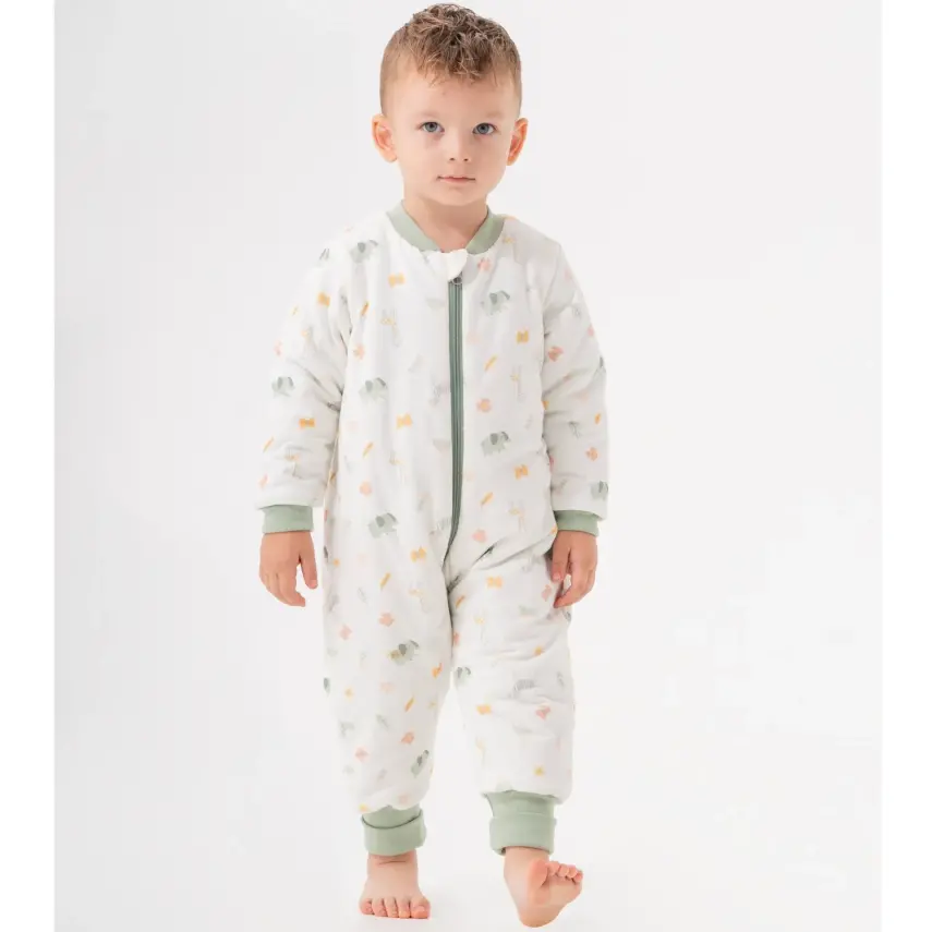 Moi Noi Fermuarlı Uzun Kollu Kışlık Bebek Çocuk Uyku Tulumu Safari 2,5 Tog - 6