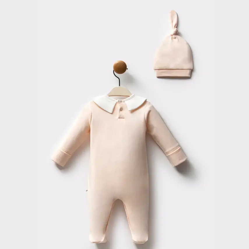 Moi Noi Kız Bebek Organik Tulum Açık Pembe - 2