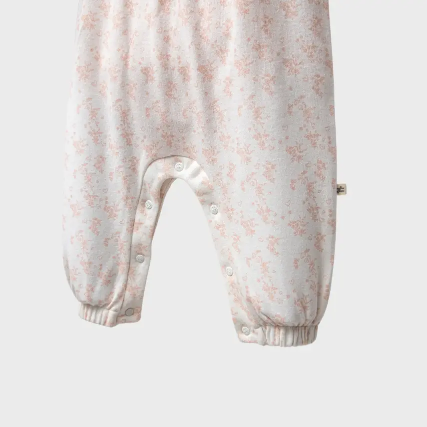 Moi Noi Kız Bebek Salopet Flowers Somon - 4