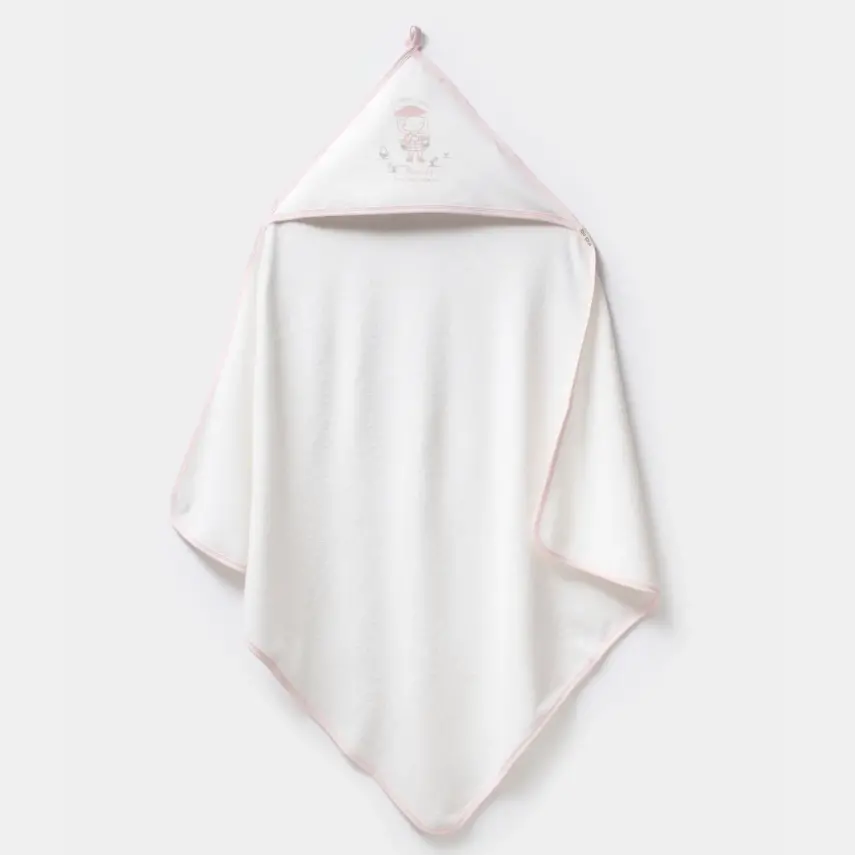 Moi Noi Mouse Baskılı Bebek Havlu Ekru Unisex - 1