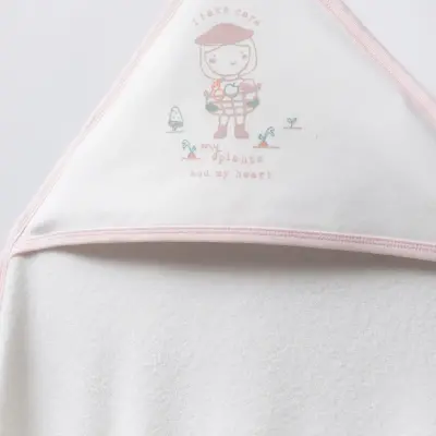 Moi Noi Mouse Baskılı Bebek Havlu Ekru Unisex - 2