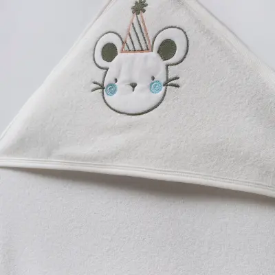 Moi Noi Nakışlı Bebek Havlu Balon Unisex - 2