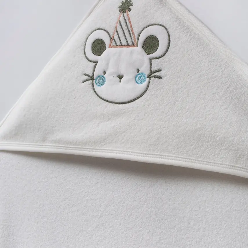 Moi Noi Nakışlı Bebek Havlu Balon Unisex - 2