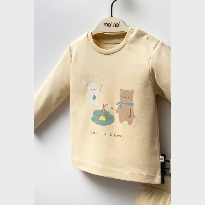 Moi Noi Organik 2li Bebek Takım Kamp Zamanı Desenli Unisex - 2