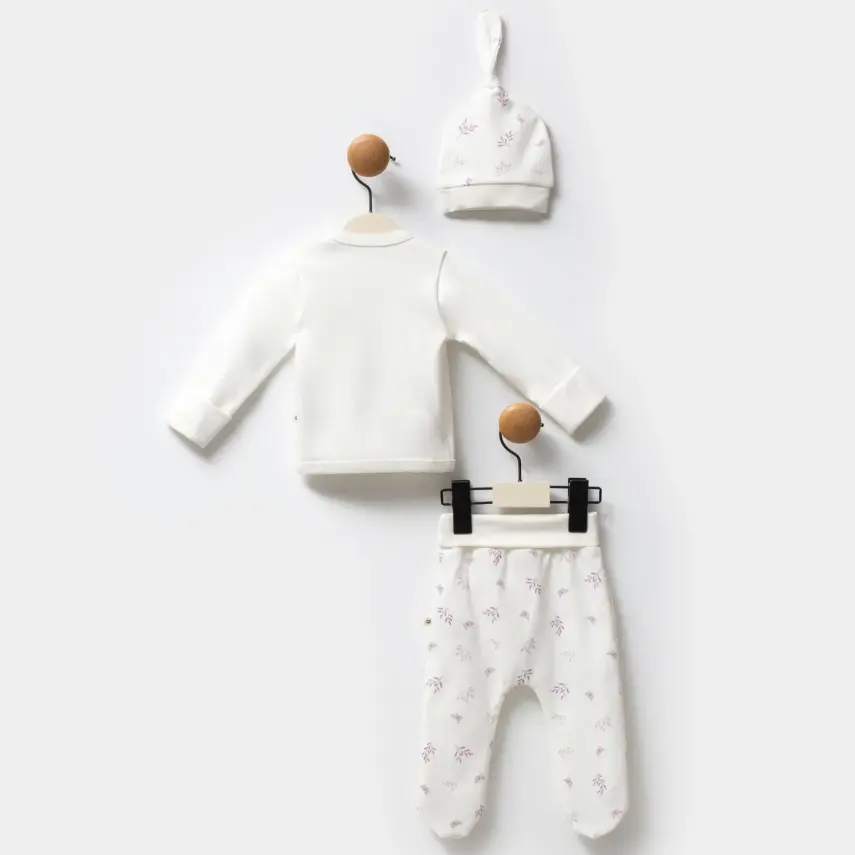 Moi Noi Organik Bebek Zıbın Takımı Kelebek Unisex - 3