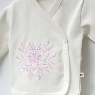 Moi Noi Organik Bebek Zıbın Takımı Kelebek Unisex (1)