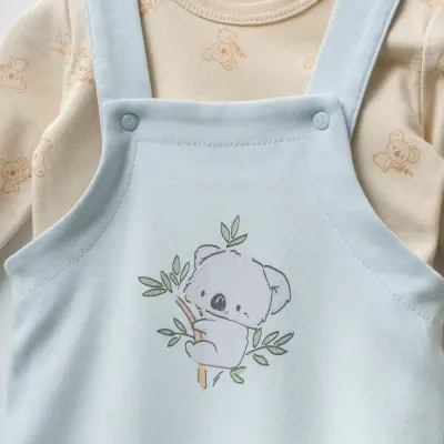 Moi Noi Organik Erkek Bebek Salopet Koala - 6