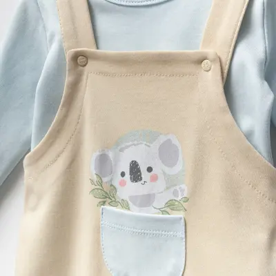 Moi Noi Organik Erkek Bebek Salopet Koala - 5
