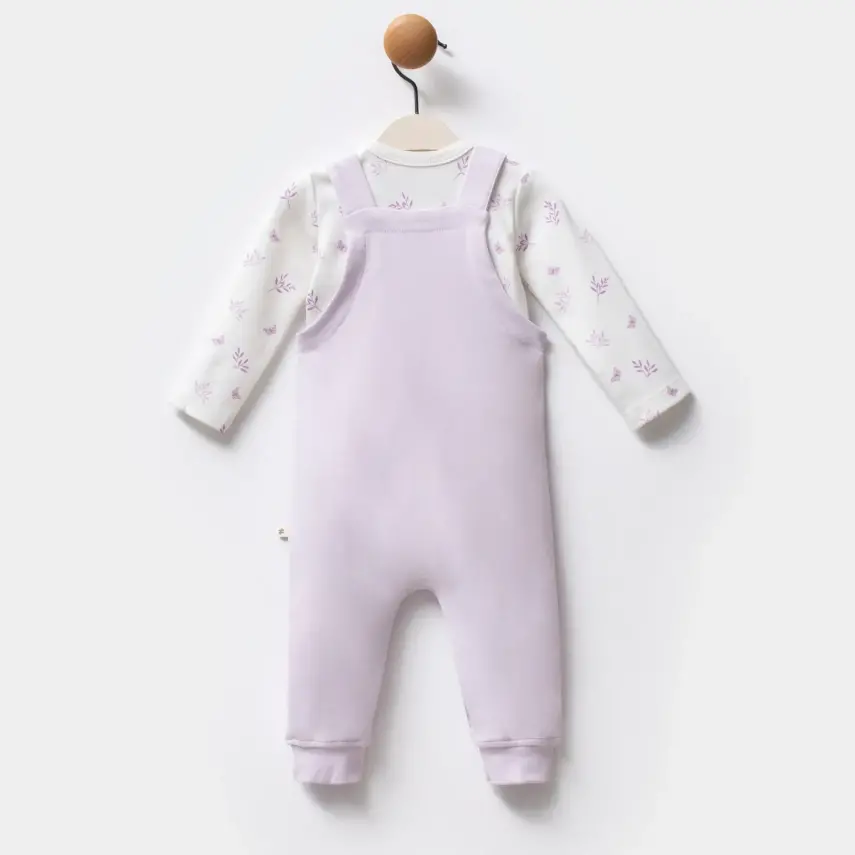 Moi Noi Organik Kız Bebek Salopet Takım Kelebek - 3