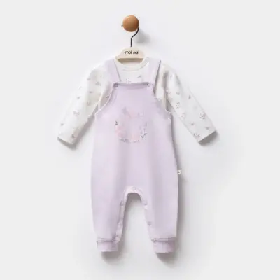 Moi Noi Organik Kız Bebek Salopet Takım Kelebek